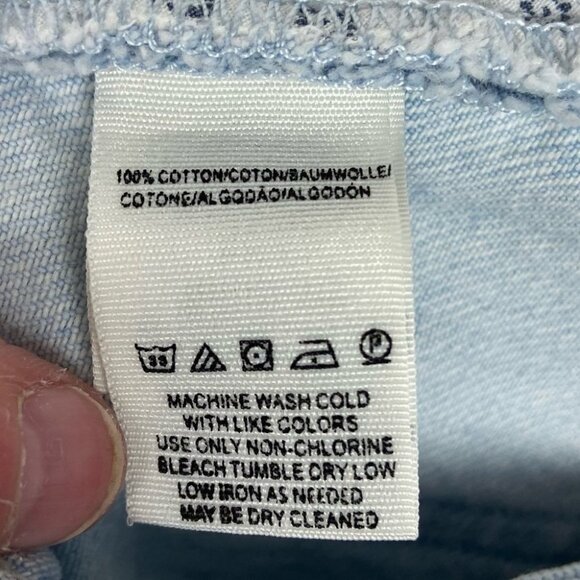 Free People Going Rogue Denim Skirt Size 26 Button Fly Light Wash Raw Hem Boho - Picture 6 of 8